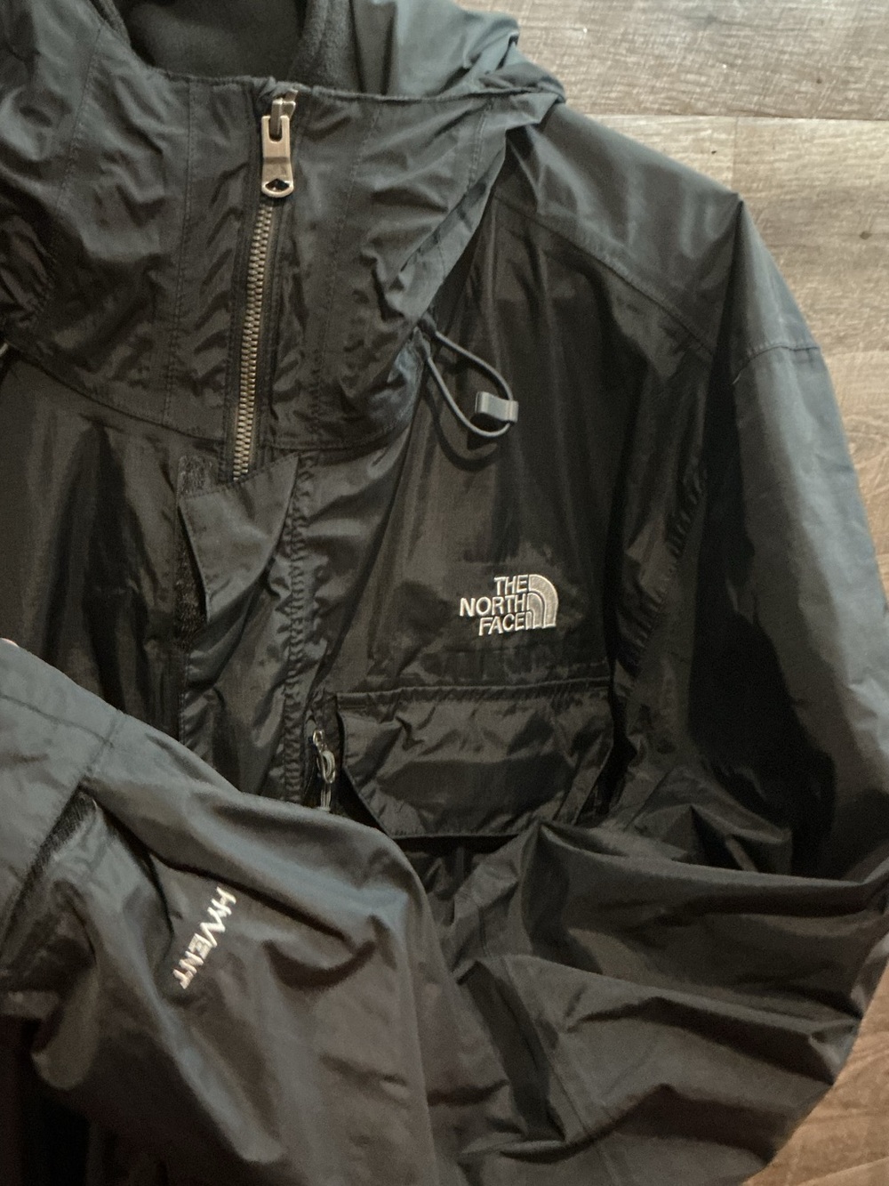 The North Face Men's Black Hooded Raincoat Shell Jacket
